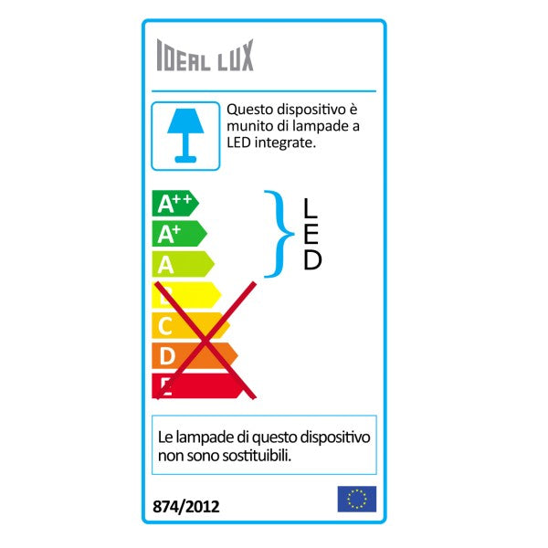 Ideal Lux BOW AP D46 CROMO Mod. 007045 Lampada Da Parete 1 Luce