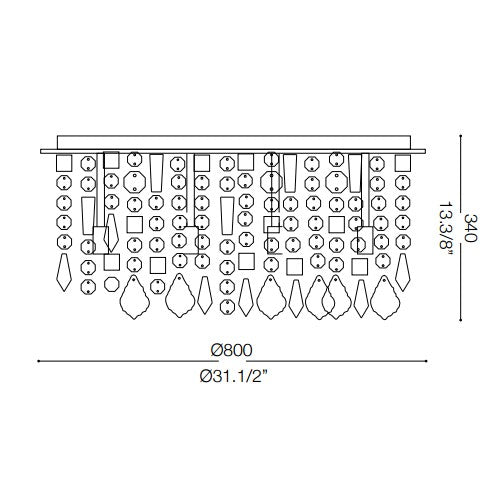 ideal lux Royal Soffitto misure 3